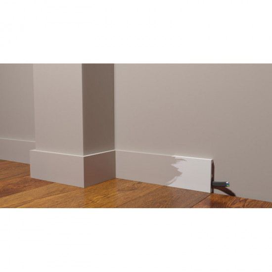 Плинтус напольный из дюрополимера Decor-Dizayn Белая Лепнина DD708 Плинтус напольный из дюрополимера Decor-Dizayn Белая Лепнина DD708