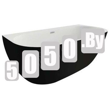 Акриловая ванна Polimat Risa черный матовый 160х80