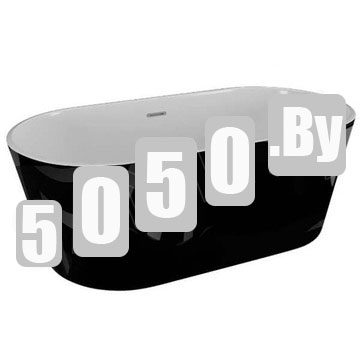 Акриловая ванна Polimat Uzo черный глянец 160х80