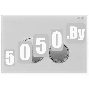 Кнопка для инсталляции Burke тип 06 хром глянцевый / белое стекло
