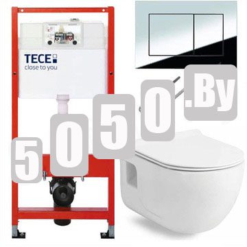 Комплект инсталляции TECEbase kit 9400401S (9400412) c кнопкой и унитазом Sanovit Lucco Brilla Rim Art