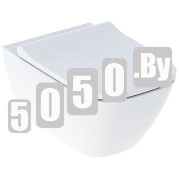 Подвесной унитаз Geberit Smyle Square Rimfree 500.683.00.2 с сиденьем SoftClose