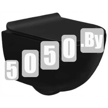 Подвесной унитаз Rea Carlo Mini Rimless Black Mat C8405