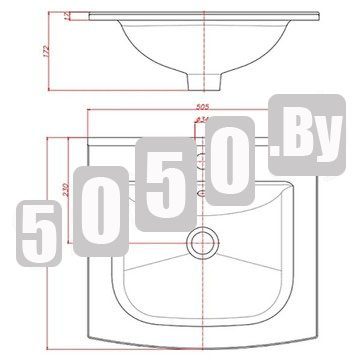 Умывальник Керамин Бари 50 / 60