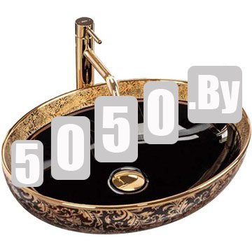 Умывальник Rea Margot Black Gold U8978