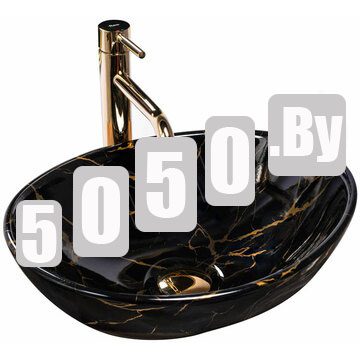 Умывальник Rea Sofia Black Marble Shiny