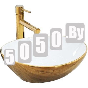 Умывальник Rea Sofia Gold/White U0456 / Mini U6334