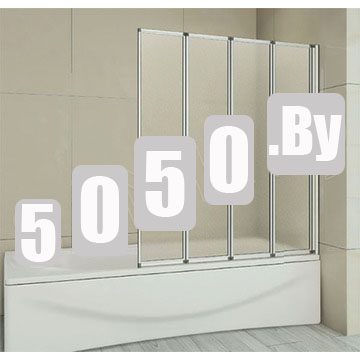 Душевая шторка на ванну Good Door SCREEN GR4-100 G-WE профиль белый перламутр