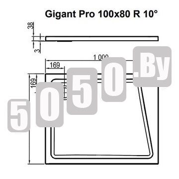 Душевой поддон Ravak 10° Gigant Pro