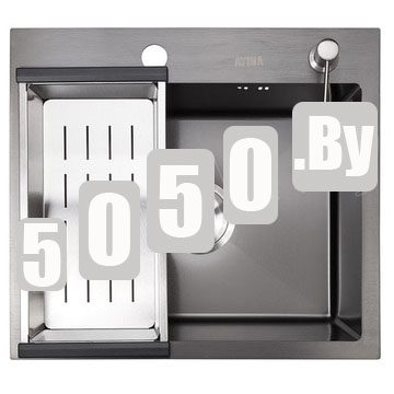 Кухонная мойка Avina Futur Eco PVD (графит) с коландером и дозатором
