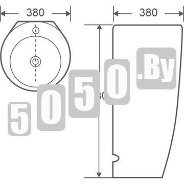 Умывальник WeltWasser WW Merzbach 007S GL-WT / 007 GL-WT