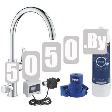 Смеситель для кухонной мойки Grohe Blue Pure BauCurve 30386000 в комплекте с фильтром