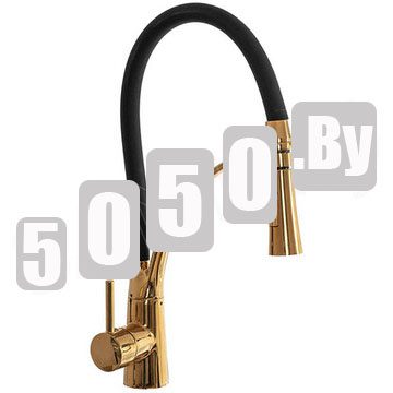 Смеситель для кухонной мойки PEA Gaspar Black Gold K001775 с гибким изливом