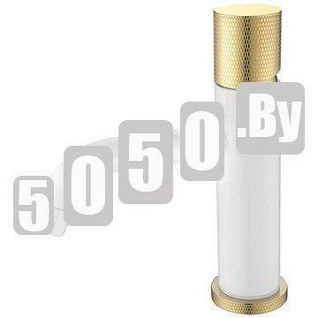 Смеситель для умывальника Boheme Stick 121-WG.2 White Touch Gold