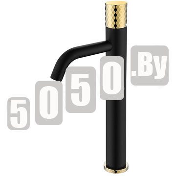 Смеситель для умывальника Boheme Stick 122-BG Black Diamond Gold