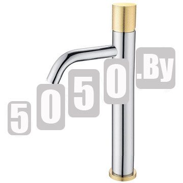 Смеситель для умывальника Boheme Stick 122-CRG.2 Chrome Touch Gold