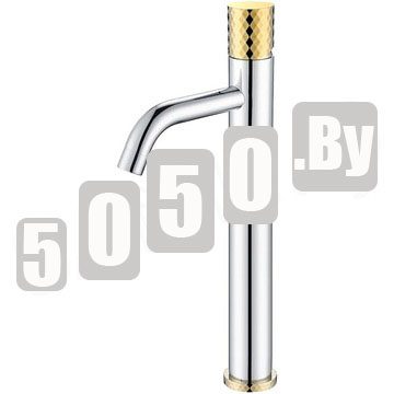 Смеситель для умывальника Boheme Stick 122-CRG Chrome Diamond Gold