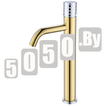 Смеситель для умывальника Boheme Stick 122-GCR Gold Diamond Chrome