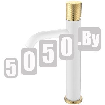 Смеситель для умывальника Boheme Stick 122-WG.2 White Touch Gold