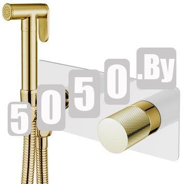 Смеситель встраиваемый Boheme Stick 127-WG.2 White Touch Gold с гигиеническим душем