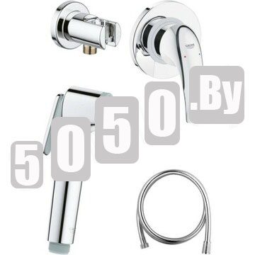 Смеситель встраиваемый Grohe BauCurve 29044000 с гигиеническим душем Tempesta-F Trigger Spray 30 27512001